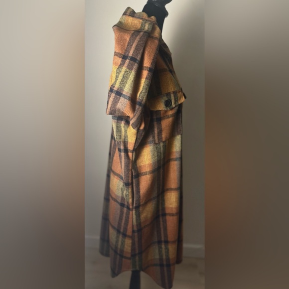 Women’s XL Flannel Plaid Button Down Shirt Long Sleeve Shacket Coat Jacket - Picture 6 of 9